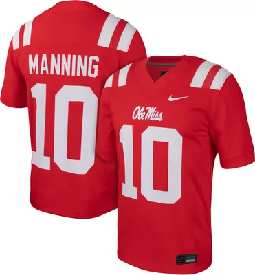 Nike Men's Ole Miss Rebels #10 Red Replica Manning Football Jersey