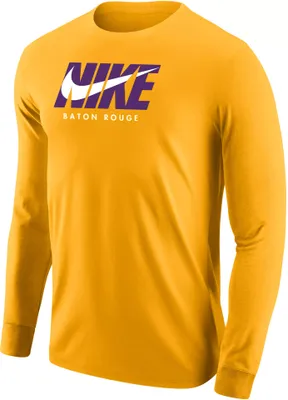 Nike Men's LSU Tigers Baton Rouge Gold City 3.0 Long Sleeve T-Shirt