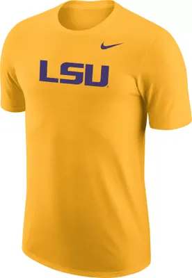 Nike Men's LSU Tigers Gold Legend Wordmark T-Shirt