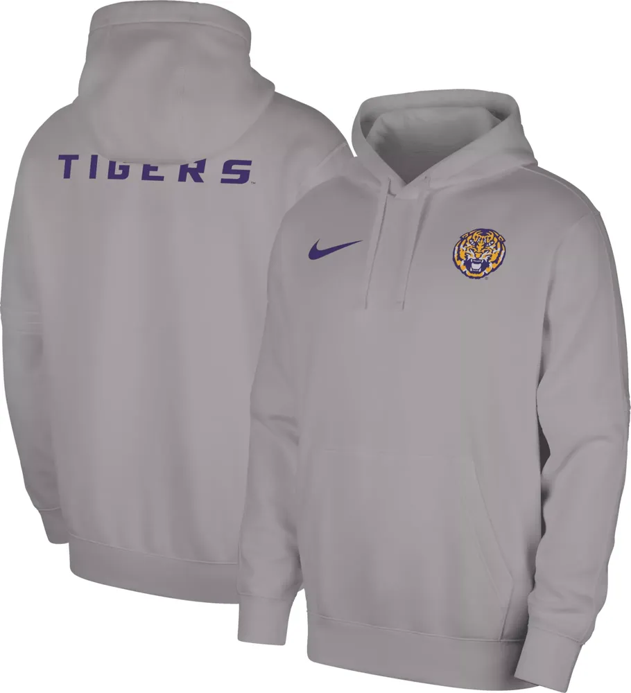 Dick's Sporting Goods Nike Men's LSU Tigers Grey Football Team Issue Club  Fleece Pullover Hoodie