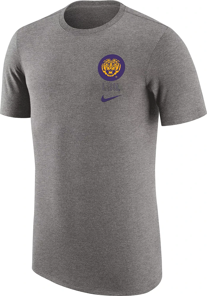 Nike Men's LSU Tigers Grey Tri-Blend Retro Logo T-Shirt