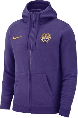 Nike Men's LSU Tigers Purple Club Fleece Full-Zip Hoodie