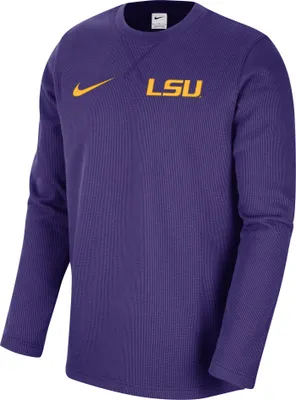 Nike Men's LSU Tigers Purple Dri-FIT Crew Long Sleeve T-Shirt