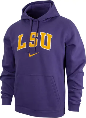 Nike Men's LSU Tigers Purple Tackle Twill Pullover Hoodie