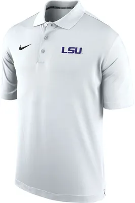 Nike Men's LSU Tigers White Varsity Polo