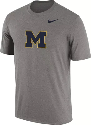 Nike Men's Michigan Wolverines Grey Authentic Tri-Blend T-Shirt