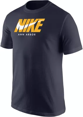 Nike Men's Michigan Wolverines Ann Arbor Blue City 3.0 T-Shirt