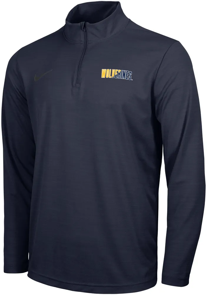 Nike Men's Michigan Wolverines Blue Intensity Quarter-Zip Shirt