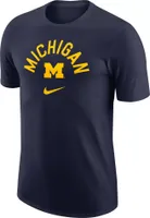 Nike Men's Michigan Wolverines Blue University Arch Logo T-Shirt