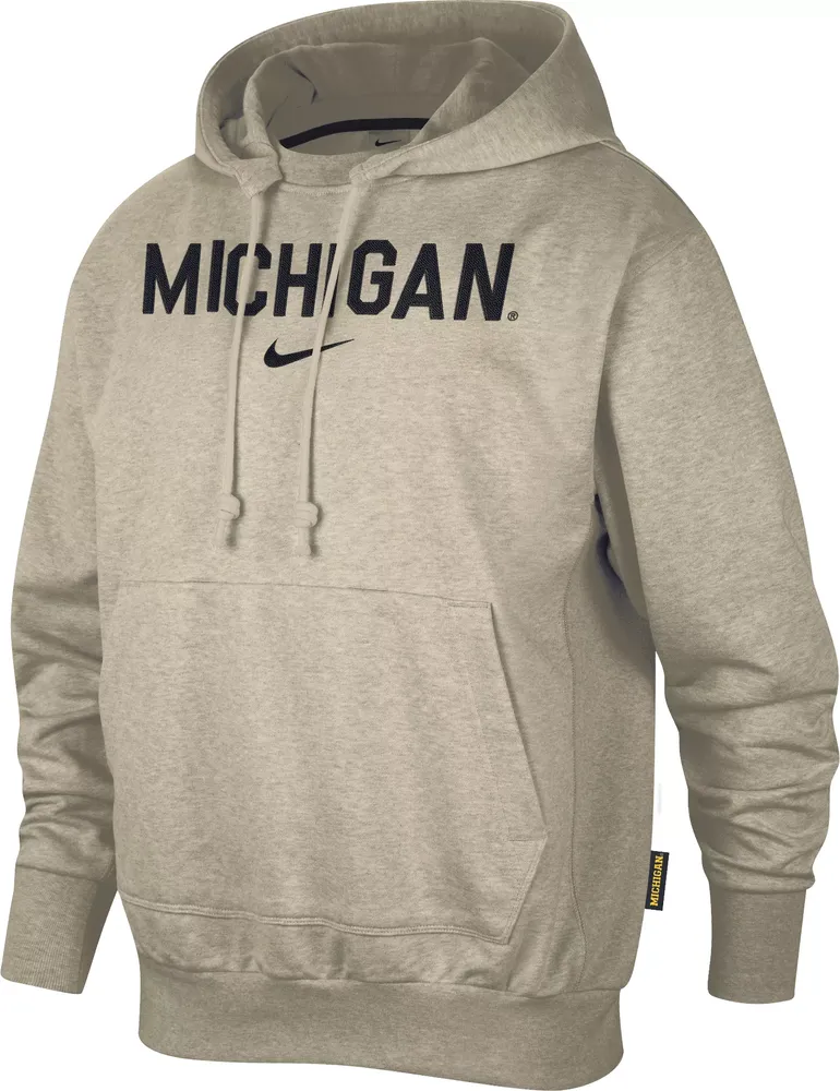 Nike Women's Michigan Wolverines Tan Dri-FIT Pennant College Pullover Hoodie