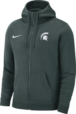 Nike Men's Michigan State Spartans Green Club Fleece Full-Zip Hoodie