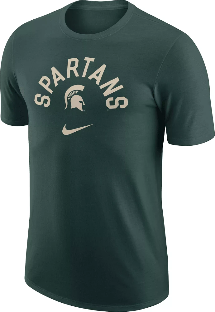 Nike Men's Michigan State Spartans Green University Arch Logo T-Shirt