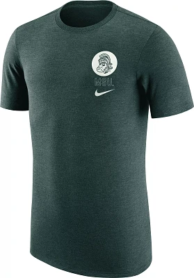 Nike Men's Michigan State Spartans Green Tri-Blend Retro Logo T-Shirt