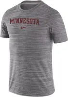 Nike Men's Minnesota Golden Gophers Grey Dri-FIT Velocity Football Team Issue T-Shirt