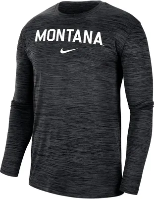 Nike Men's Montana Grizzlies Black Dri-FIT Velocity Football Team Issue T-Shirt
