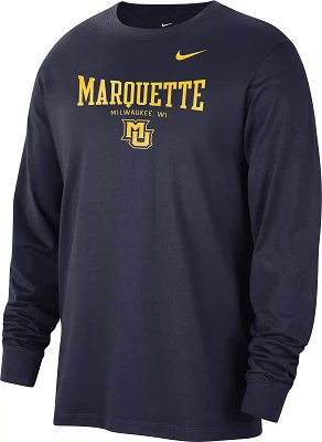 Nike Men's Marquette Golden Eagles Navy Long Sleeve T-Shirt