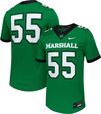 Nike Men's Marshall Thundering Herd #55 Green Replica Home Football Jersey