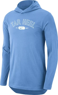 Nike Men's North Carolina Tar Heels Blue Dri-FIT Hoodie Long Sleeve T-Shirt