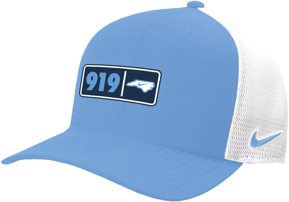 Nike Men's North Carolina Tar Heels Carolina Blue 919 Area Code Classic99 Trucker Hat