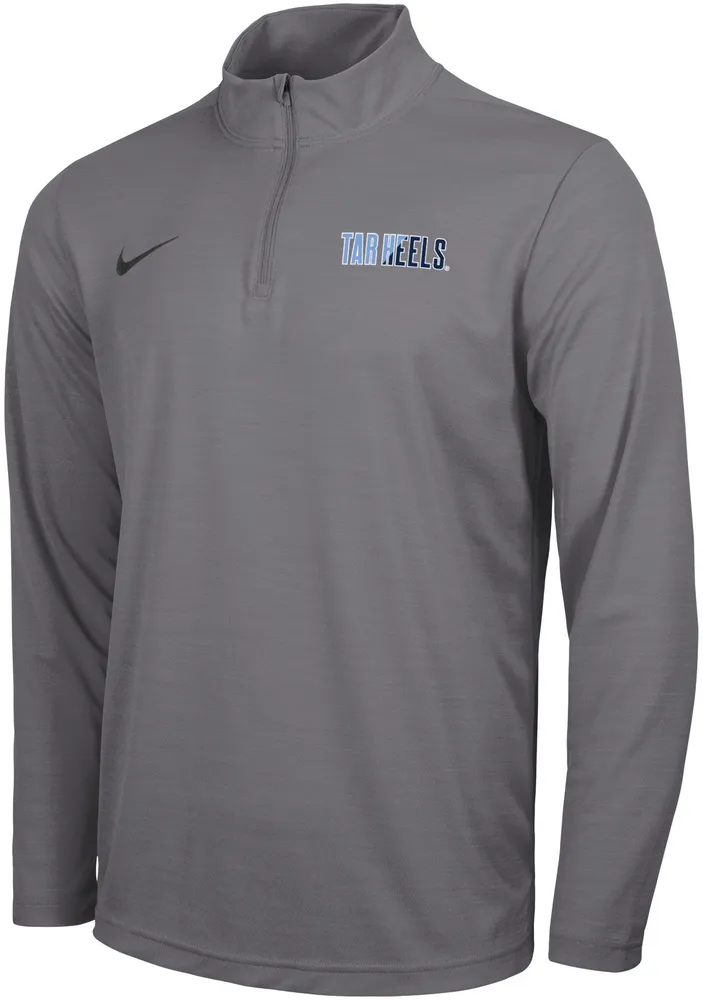 Nike Men's North Carolina Tar Heels Grey Intensity Quarter-Zip Shirt