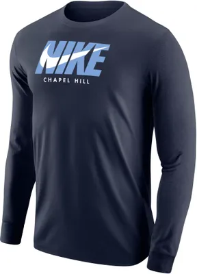 Nike Men's North Carolina Tar Heels Chapel Hill Blue City 3.0 Long Sleeve T-Shirt