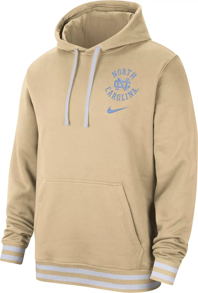 Nike Men's North Carolina Tar Heels Sesame Club Retro Pullover Hoodie