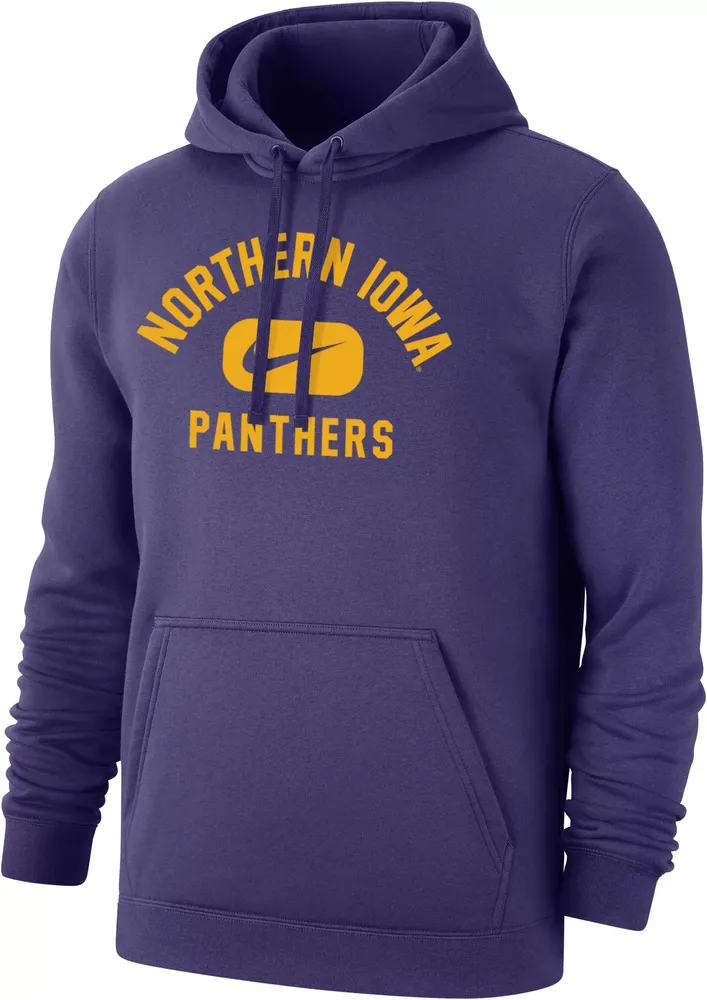 Nike Men's Northern Iowa Panthers  Purple Club Fleece Pill Swoosh Pullover Hoodie