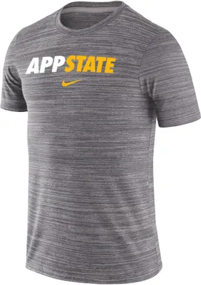 Nike Men's Appalachian State Mountaineers Grey Dri-FIT Velocity Football Team Issue T-Shirt