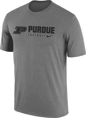 Nike Men's Purdue Boilermakers Grey Dri-FIT Legend Football Team Issue T-Shirt