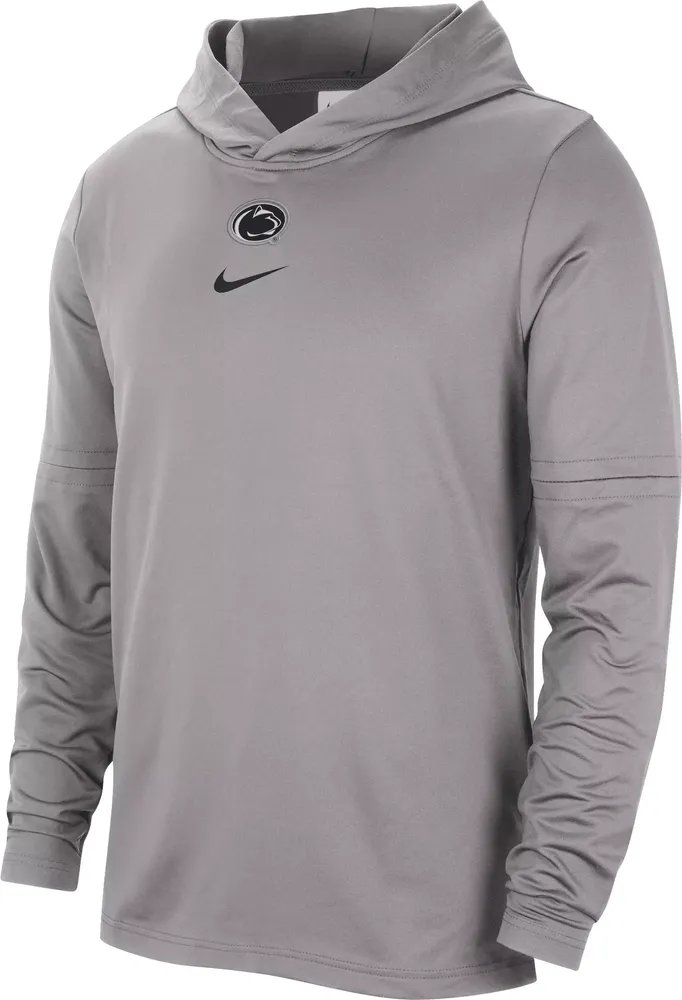 Nike Men's Penn State Nittany Lions Pewter Grey Dri-FIT Football Team Issue Long Sleeve T-Shirt