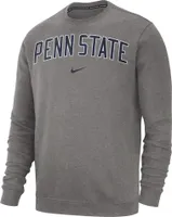 Nike Men's Penn State Nittany Lions Grey Club Fleece Crew Neck Sweatshirt