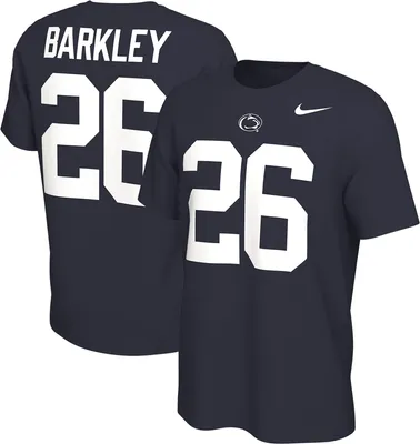 Nike Men's Penn State Nittany Lions #26 Blue Barkley Retro Football Jersey T-Shirt