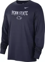 Nike Men's Penn State Nittany Lions Navy Classic Core Cotton Logo Long Sleeve T-Shirt