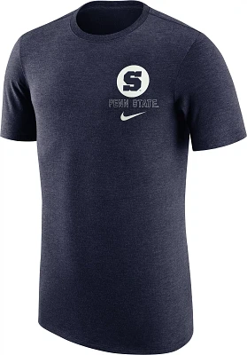 Nike Men's Penn State Nittany Lions Navy Tri-Blend Retro Logo T-Shirt