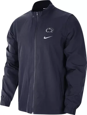 Nike Men's Penn State Nittany Lions Blue Woven Full-Zip Jacket