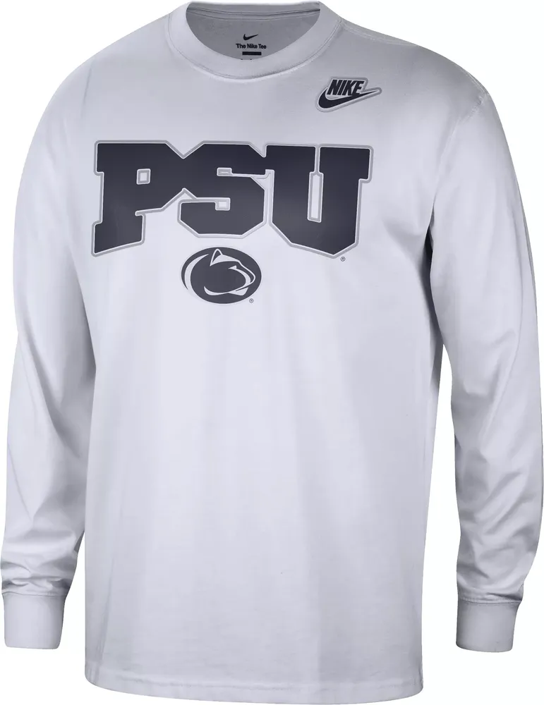 Nike Men's Penn State Nittany Lions White Max90 JV Long Sleeve T-Shirt