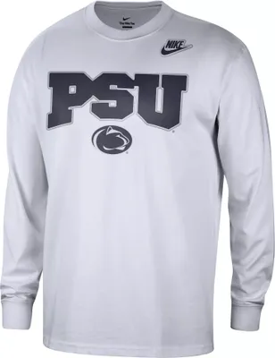 Nike Men's Penn State Nittany Lions White Max90 JV Long Sleeve T-Shirt