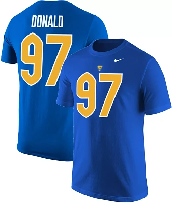 Nike Men's Pitt Panthers #97 Blue Aaron Donald T-Shirt