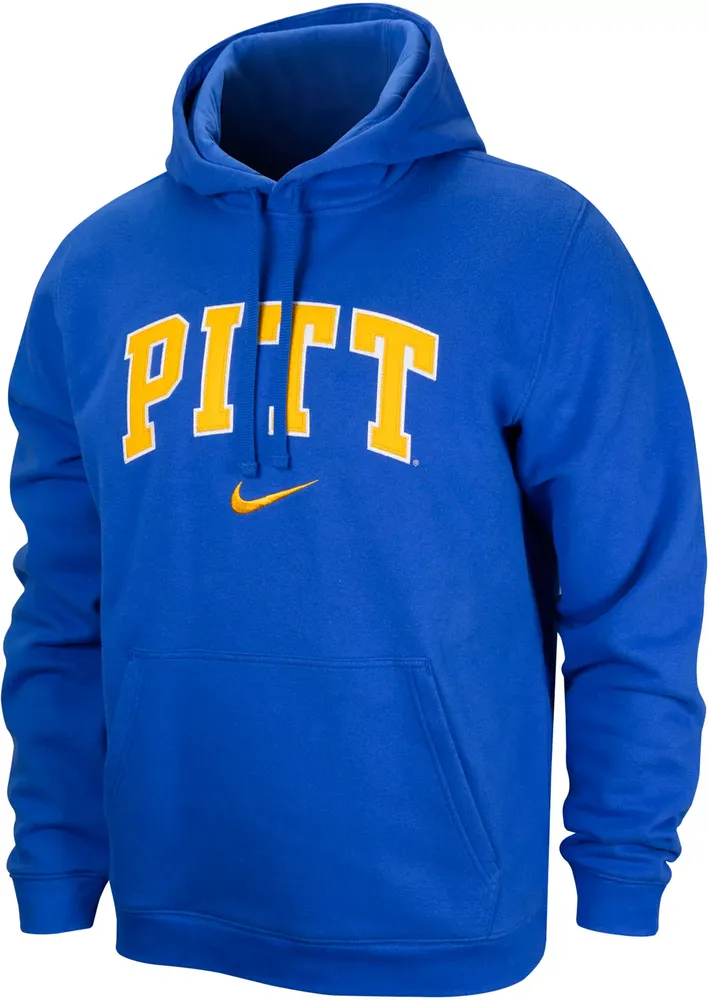 Nike Men's Pitt Panthers Blue Tackle Twill Pullover Hoodie