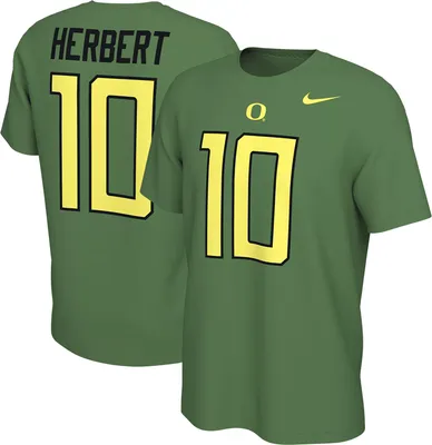 Nike Men's Oregon Ducks #10 Green Herbert Retro Football Jersey T-Shirt