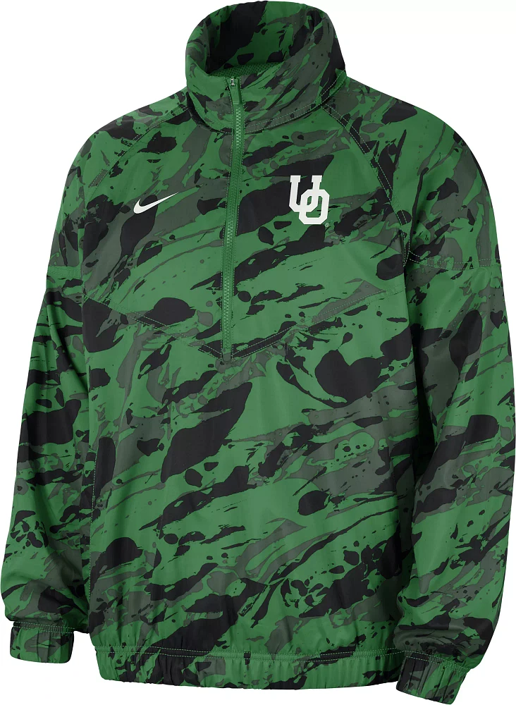 Nike Men's Oregon Ducks Green Windrunner Woven Anorak Half-Zip Jacket