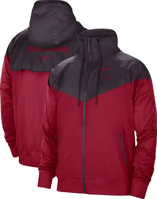 Nike Men's Arkansas Razorbacks Crimson Windrunner Jacket