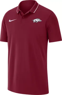 Nike Men's Arkansas Razorbacks Cardinal Dri-FIT Coaches Polo