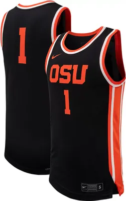 Nike Men's Oregon State Beavers #1 Black Replica Basketball Jersey