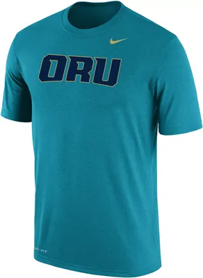 Nike Men's Oral Roberts Golden Eagles Turquoise Wordmark Dri-FIT T-Shirt