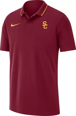 Nike Men's USC Trojans Cardinal Dri-FIT Football Sideline Coaches Polo