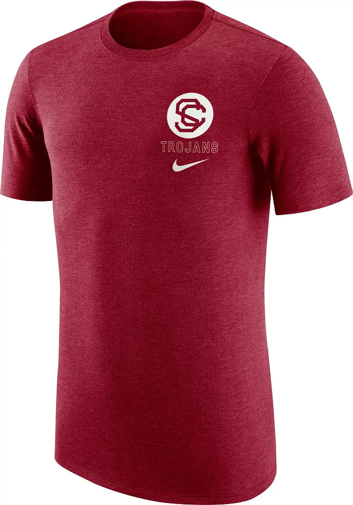 Nike Men's USC Trojans Cardinal Tri-Blend Retro Logo T-Shirt