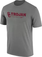 Nike Men's USC Trojans Grey Dri-FIT Legend Football Team Issue T-Shirt