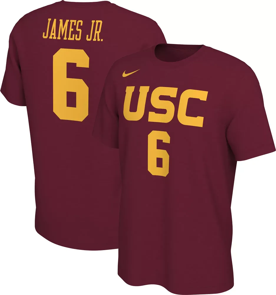 Nike Men's USC Trojans #6 Bronny James Cardinal Replica Jersey T-Shirt