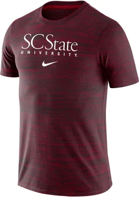 Nike Men's South Carolina State Bulldogs Garnet Dri-FIT Velocity Football Team Issue T-Shirt